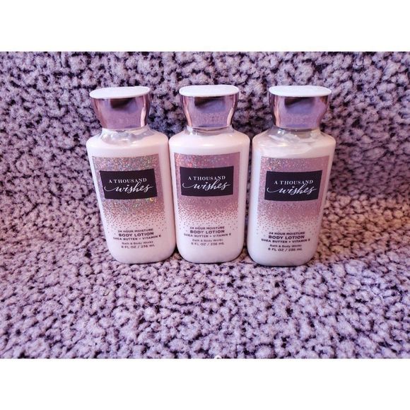 Bath & Body Works Thousand Wishes Fine Frangrance Hand Body Lotion Set Of 3